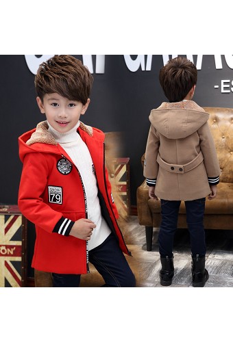 2016冬装韩版男童呢子大衣时尚呢子外套包邮